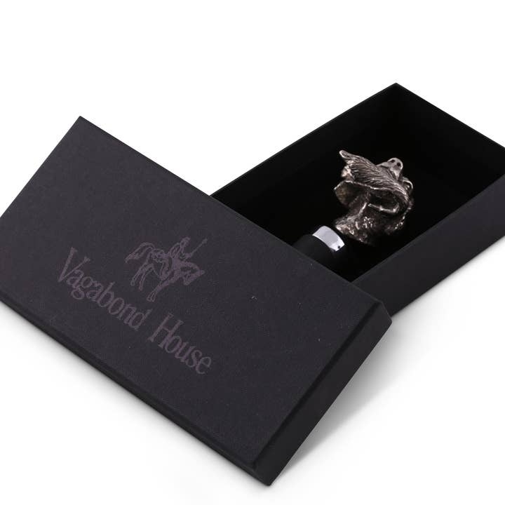 Labrador and Duck Pewter Bottle Stopper