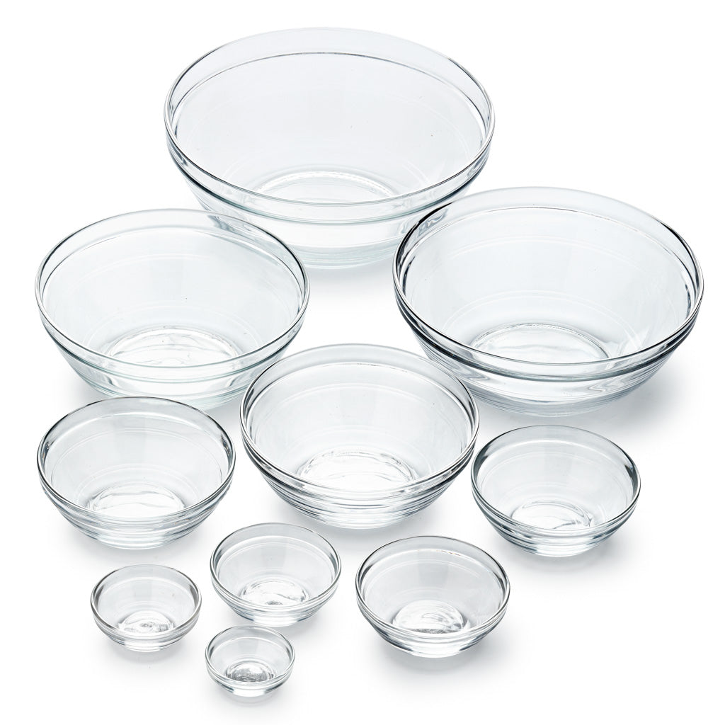 Le Gigogne - Stackable Clear Bowls Set , 10-Piece Set