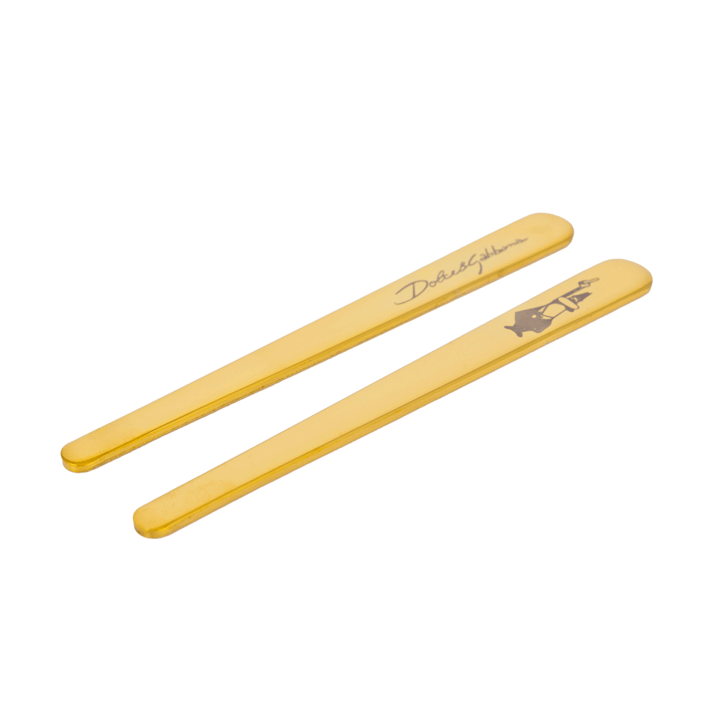 Dolce & Gabbana Set - 2 cup Moka, 2 espresso cups, & 2 gold-colored stirrers