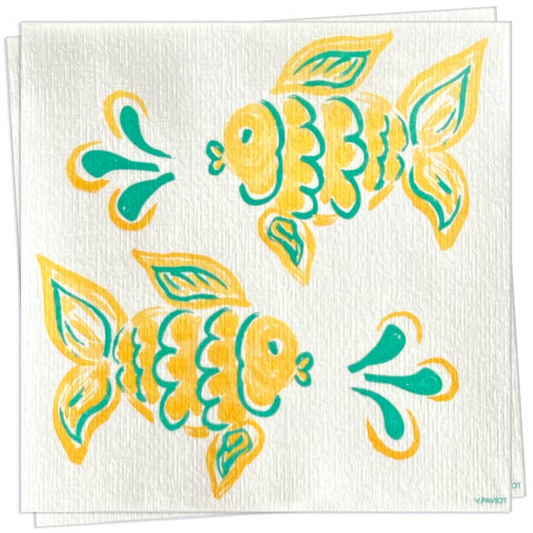 Paper Dinner Napkins - Poisson Ange Yellow