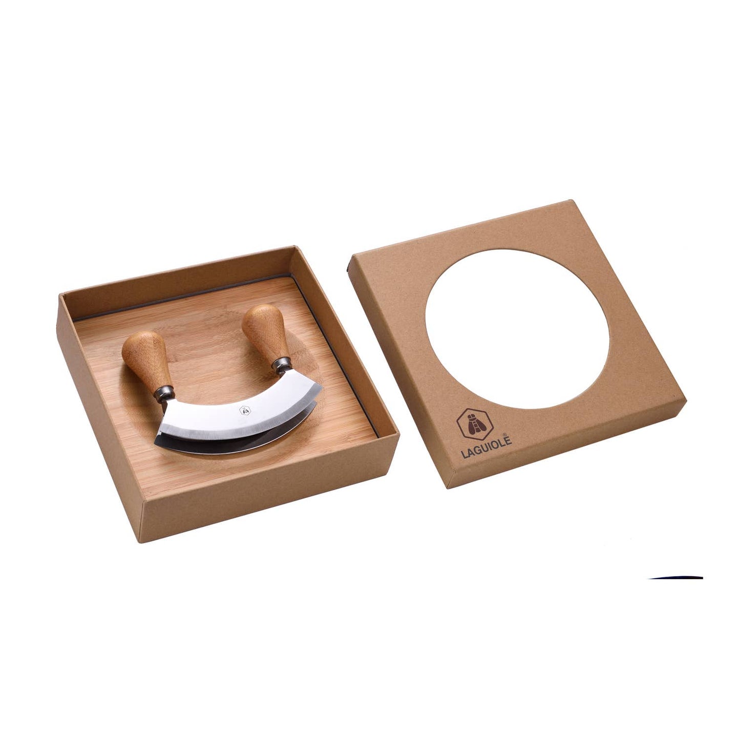 Double-blade rocking chopper - Bamboo board