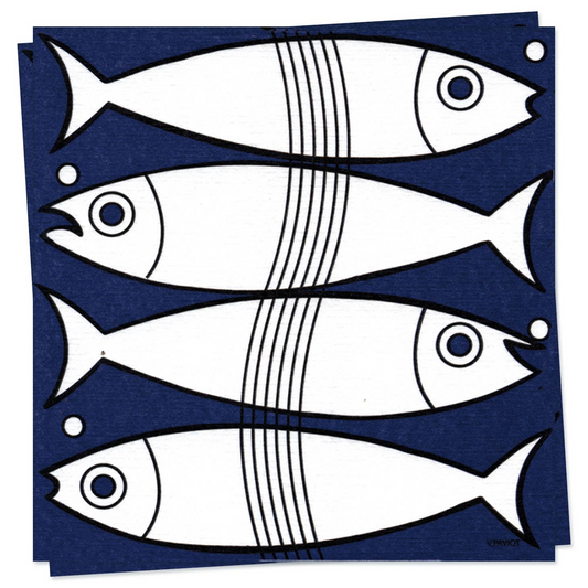 Paper Cocktail Napkins - Blue Fish