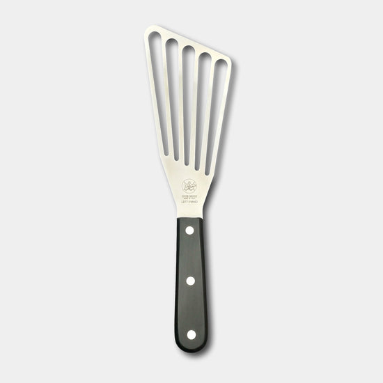 Slotted Turner Spatula - Black Technical Polymer Handle | DUE BUOI