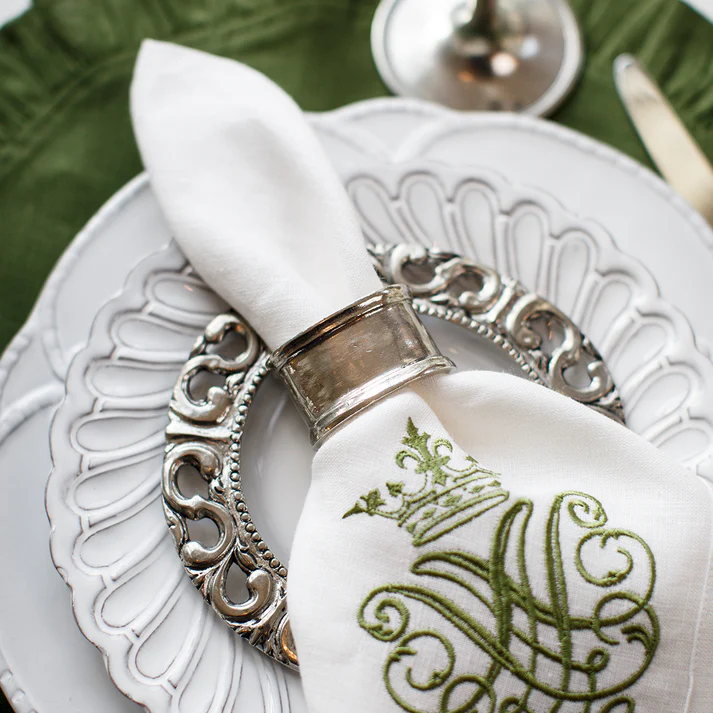 Vintage Smooth Oval Napkin Ring - Set of 2