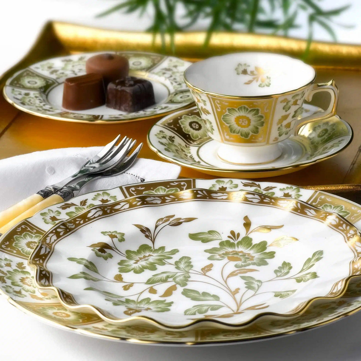 Derby Panel - Green Dinnerware Collection