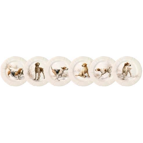 Sologne - Dessert Plates (Dog Collection)