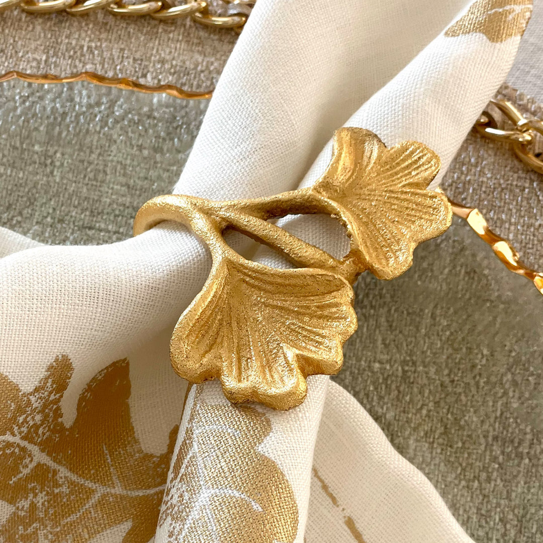 Napkin Ring - Ginkgo Gold