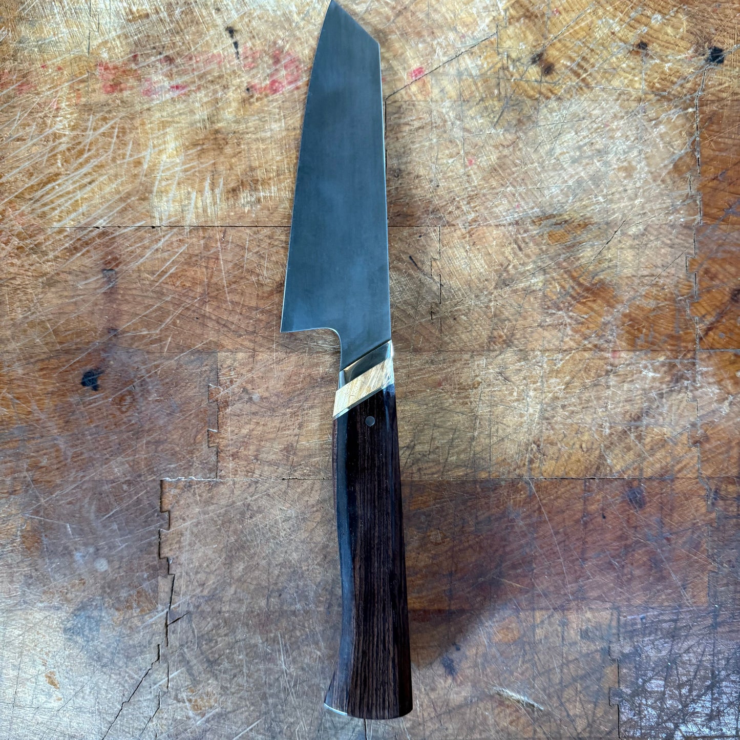 Rhymer Knives - Acid Etched Patina Honesuki - Blackwood - 5"