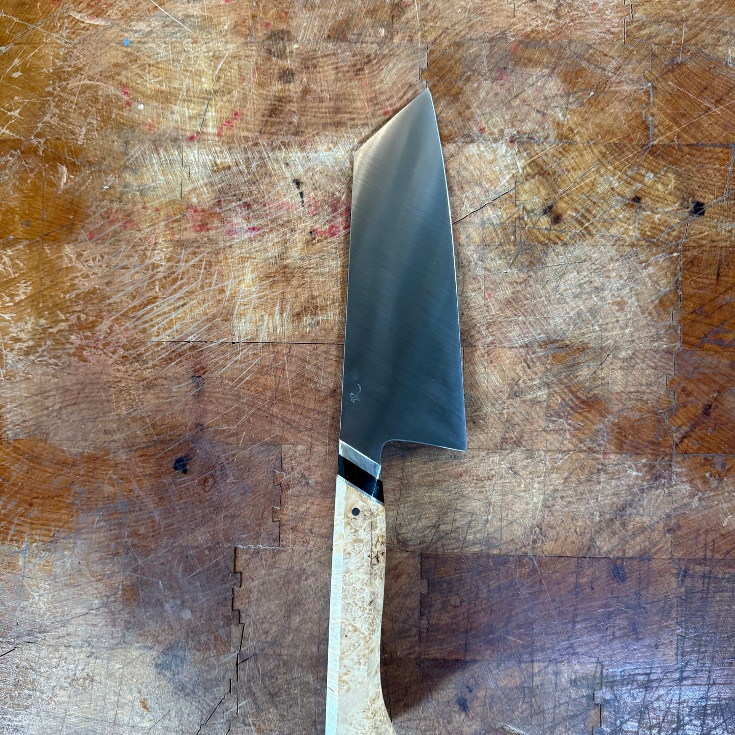 Rhymer Knives - Carbon Steel Bunka Knife - 6.5" - Box Elder