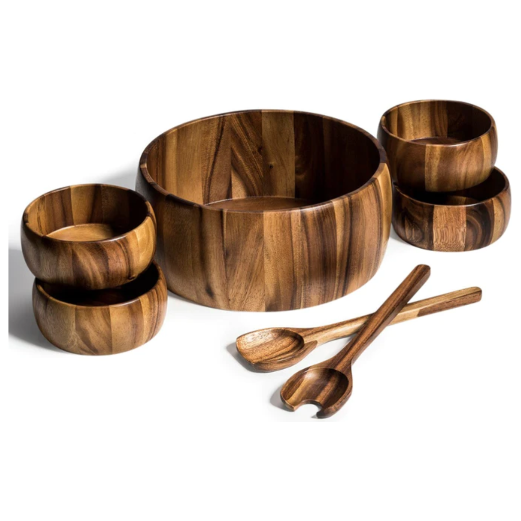 Salad Bowl Sets Acacia Wood