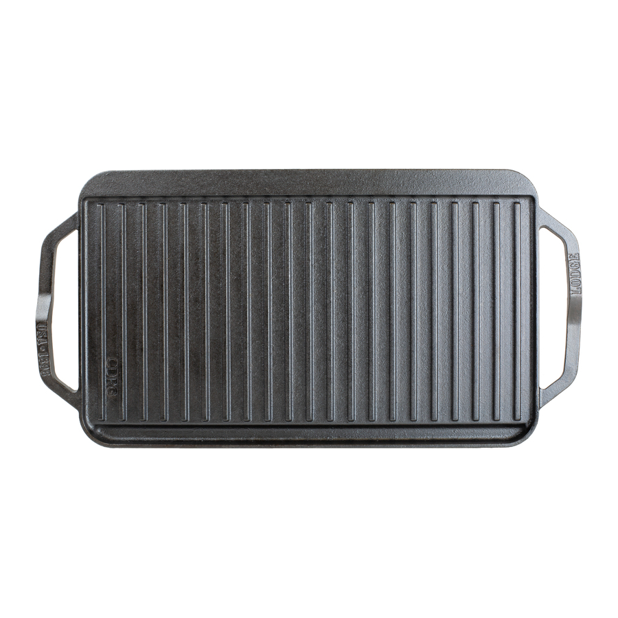 Chef Collection - Cast Iron Griddle/Grill - 19.5" x 10"