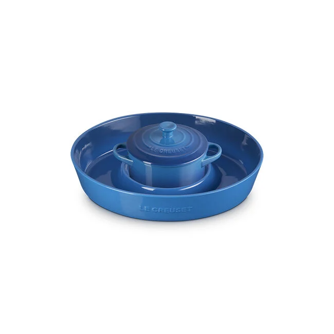 Signature Oval Chip and Dip Platter and Mini Round Cocotte Set