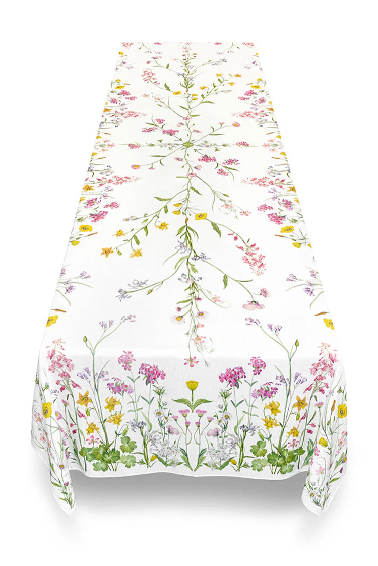 "Our June" Floral Linen - Tablecloth