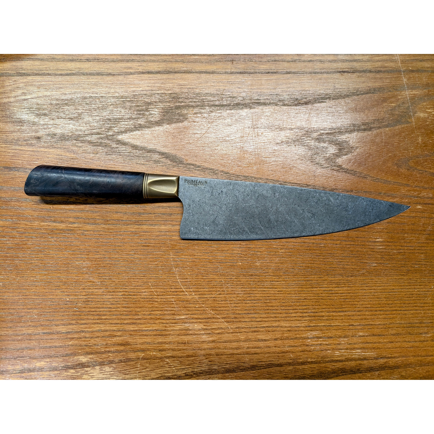 Primeaux Stonewashed Chef with Claro Walnut Handle