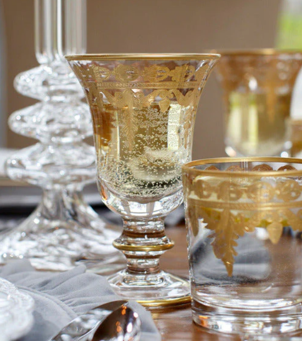 Vetro Gold Water / Wine Glass