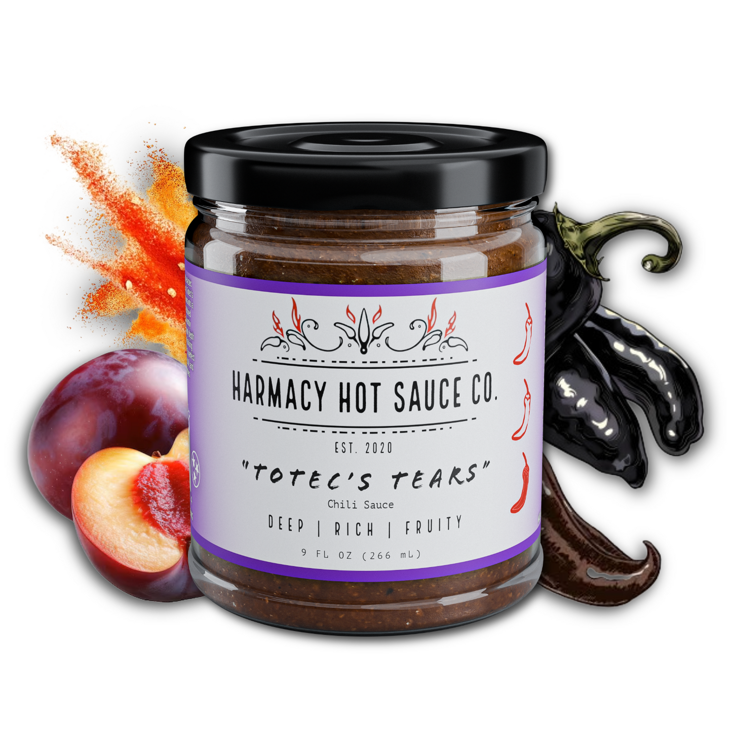 Totec's Tears - Pasilla & Plum (9oz)