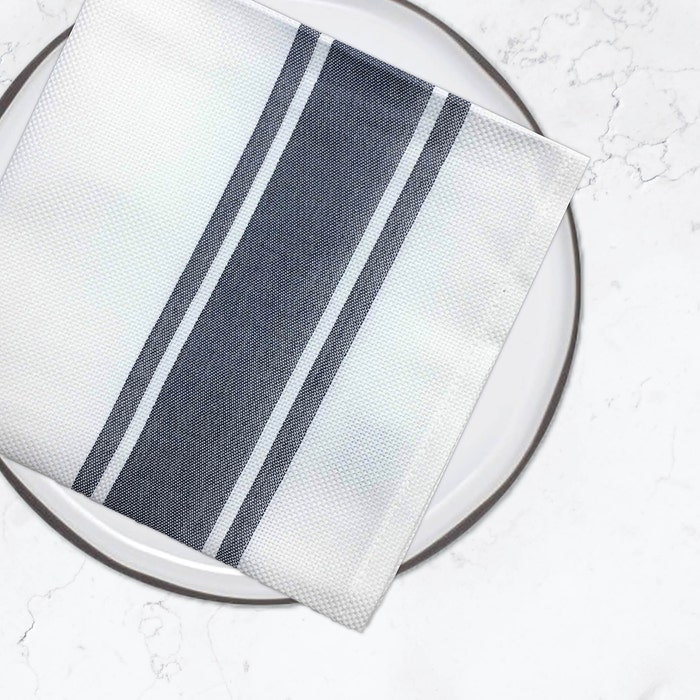 Napkins- Bistro with Charcoal Stripe