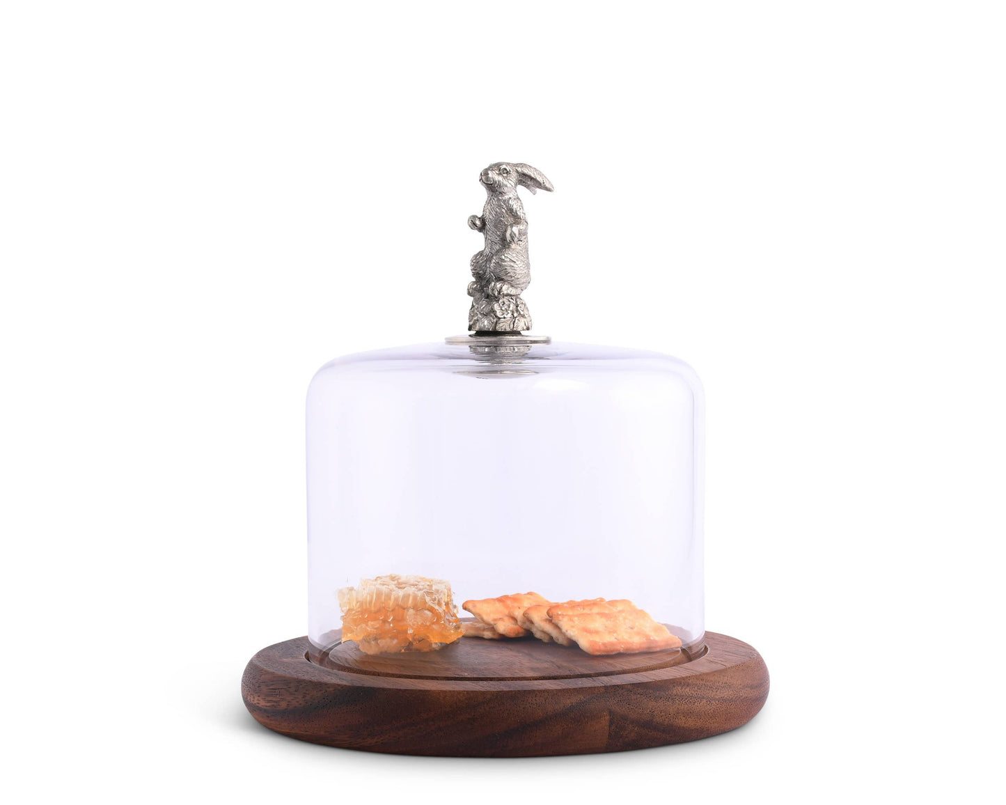 Bunny Glass Covered Cheese Wood Board