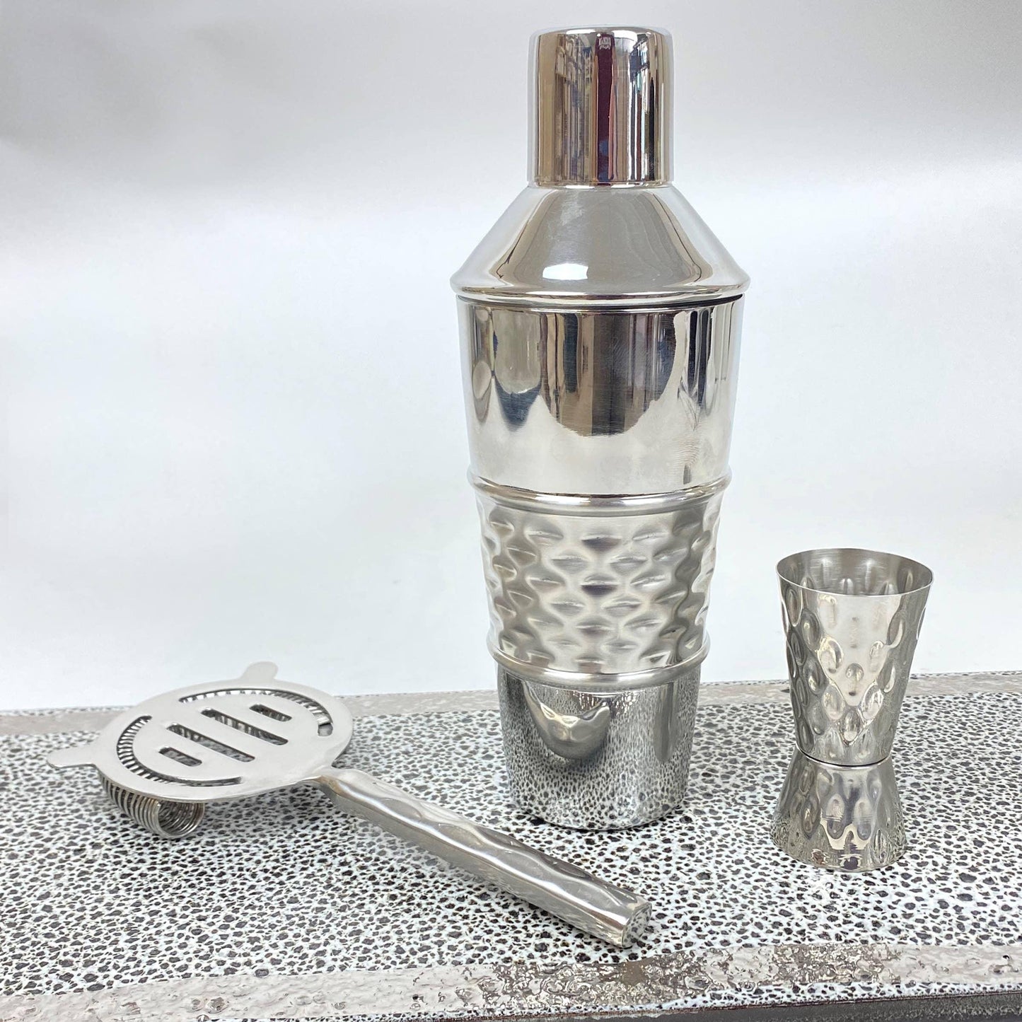 Truro Strainer, Jigger & Cocktail Shaker Set