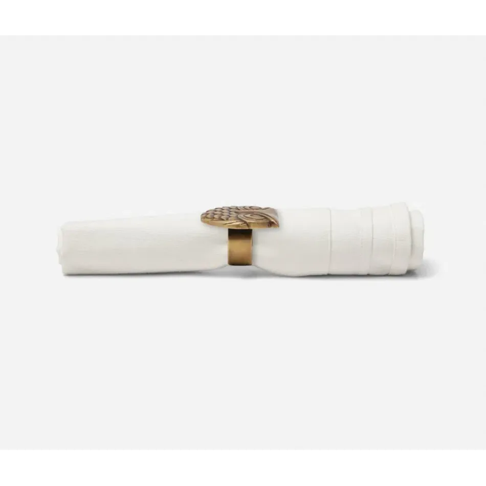 Martin Antique Brass, Owl Napkin Ring, Pack of 4