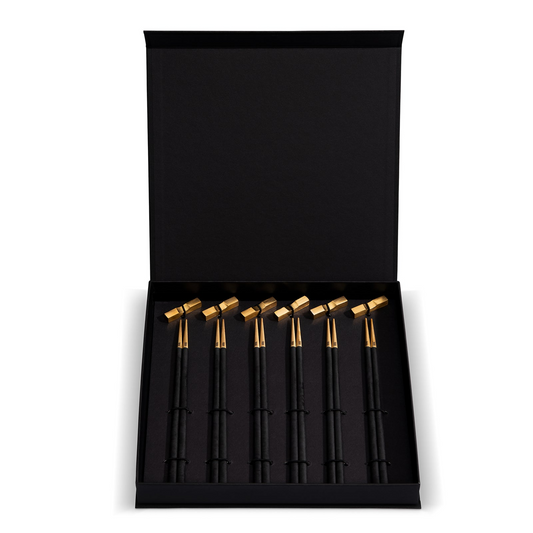 Gold Chopsticks Set of 6
