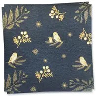 Paper Dinner Napkins - Baby Chouette Navy Blue