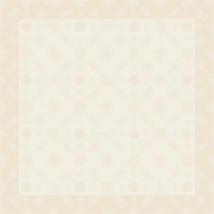 Joyaux D'Hiver Ivory Jacquard Tablecloth 61"x89", Green Sweet