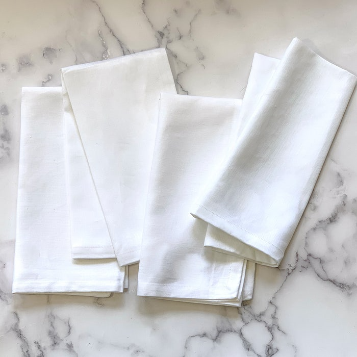 Pure Linen White Napkin (set of 4)