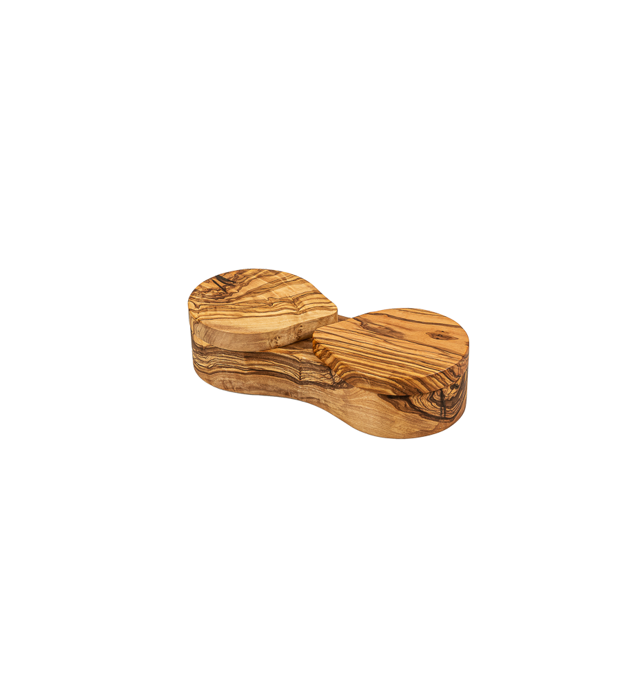 Double Olivewood Salt Cellar