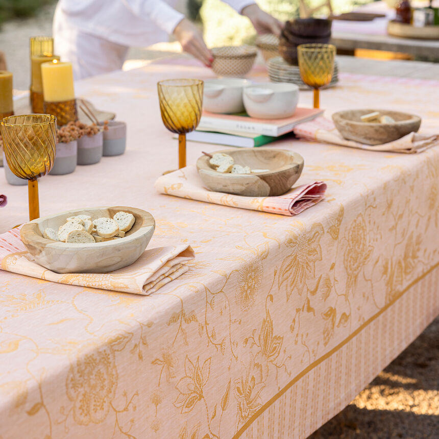 Tablecloth - Ete Indien Orange Linen
