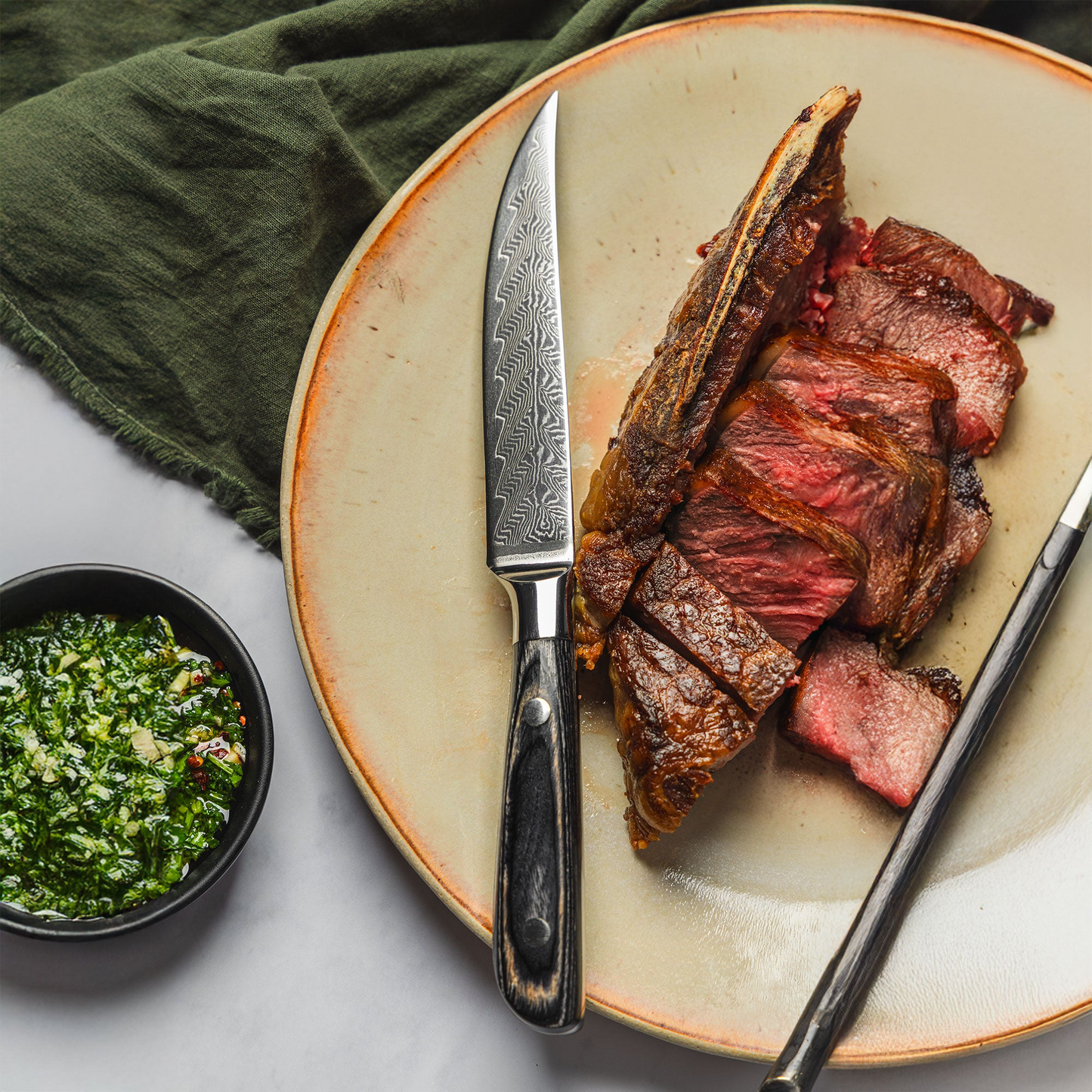 Avanta Damascus Fine Edge Steak Knife Set - 4 Piece