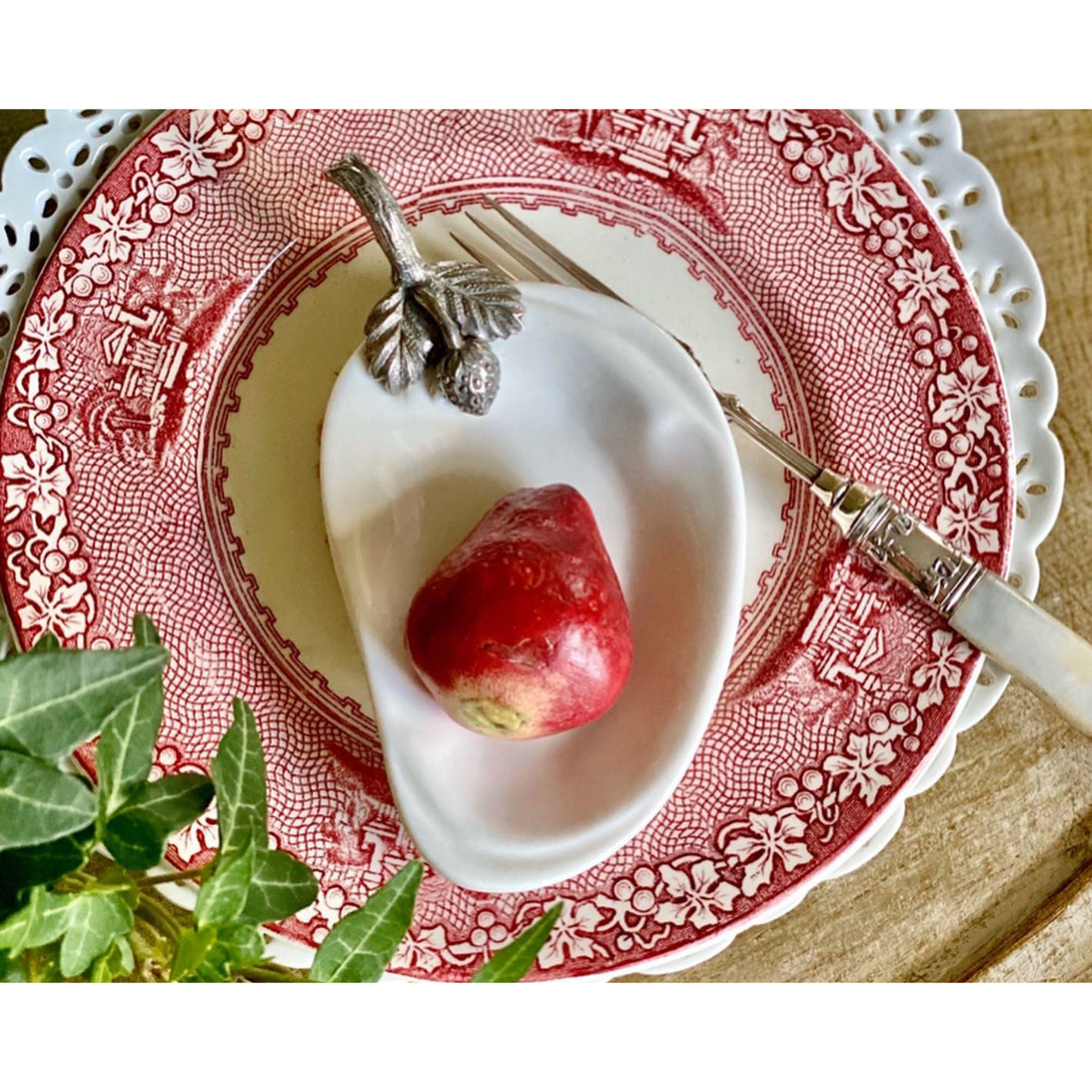 Strawberry Jam Server / Spoon Rest