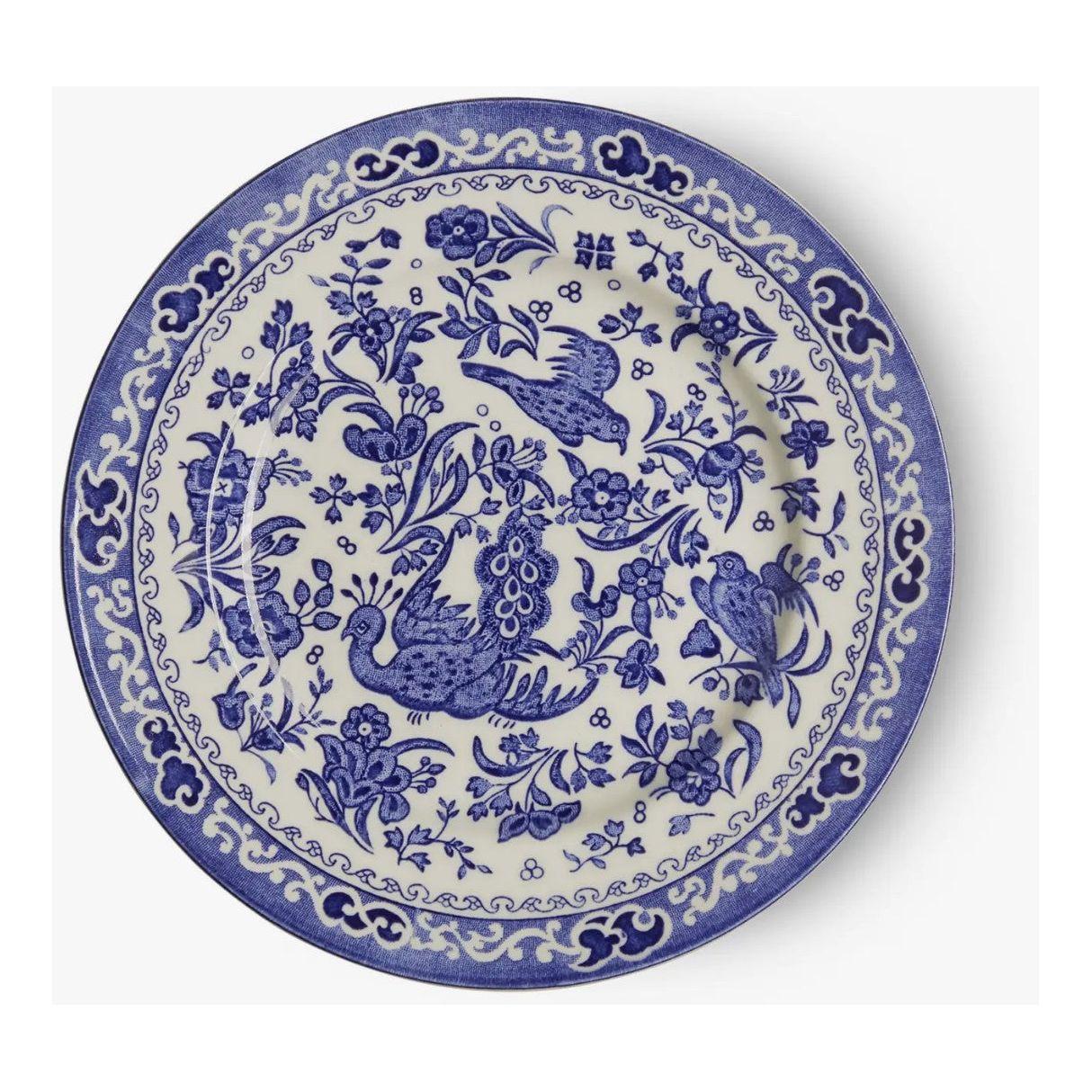 Blue Regal Peacock Large Plate