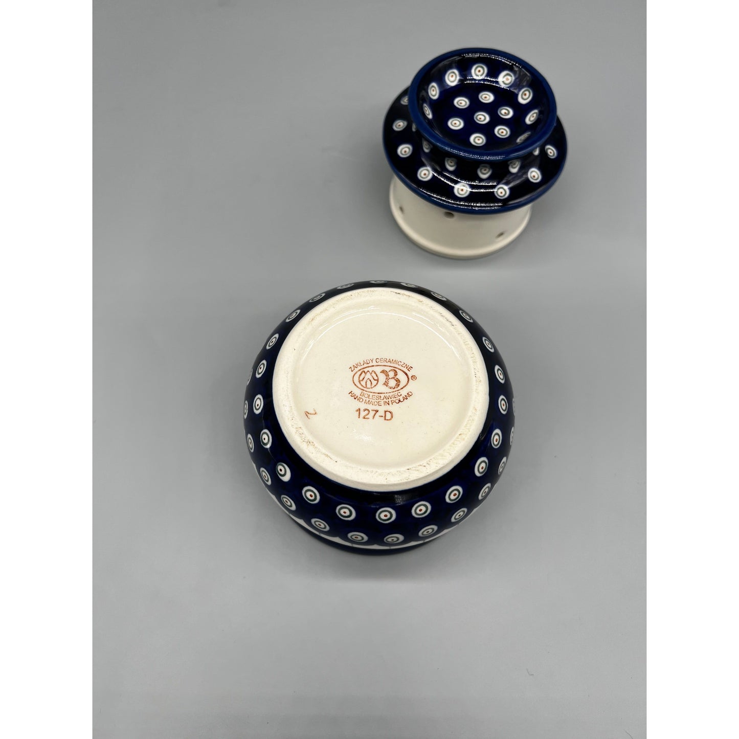 French Butter Dish Flowering Peacock