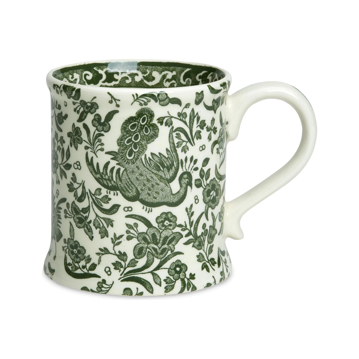 Green Regal Peacock Footed Mug