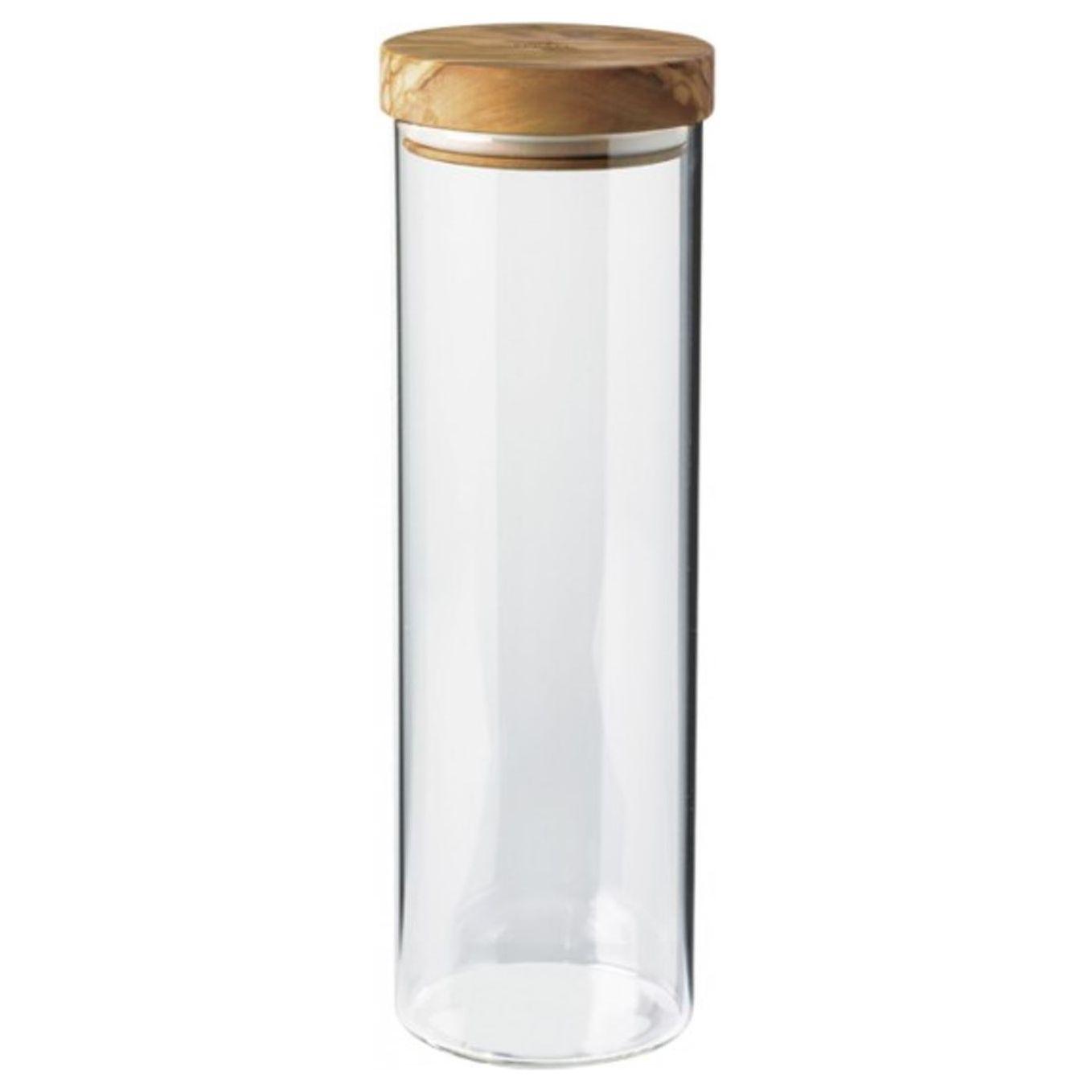 Borosilicate Glass Jar with Olivewood Lid, 1.5 L (51 oz)