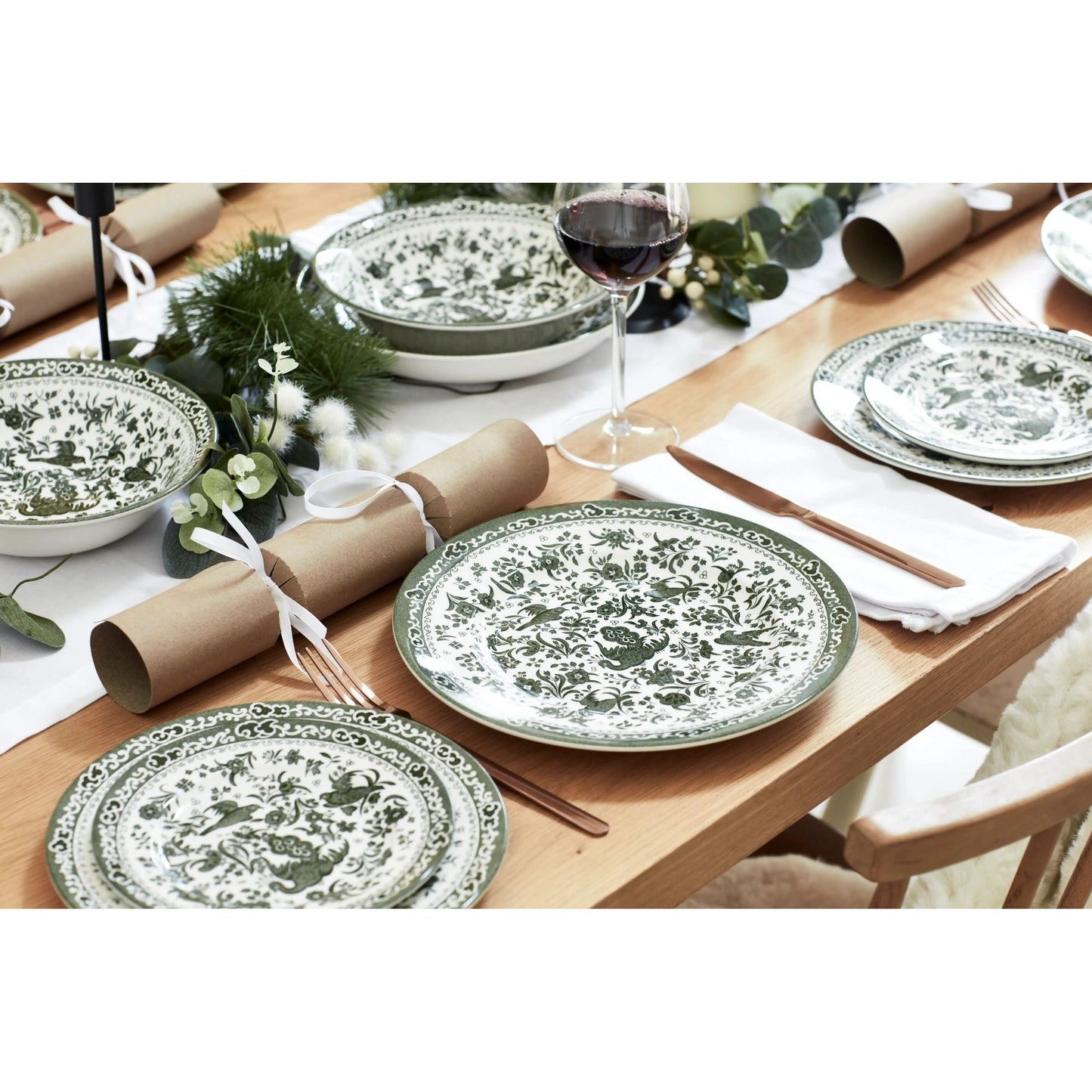 Green Regal Peacock Pasta Bowl