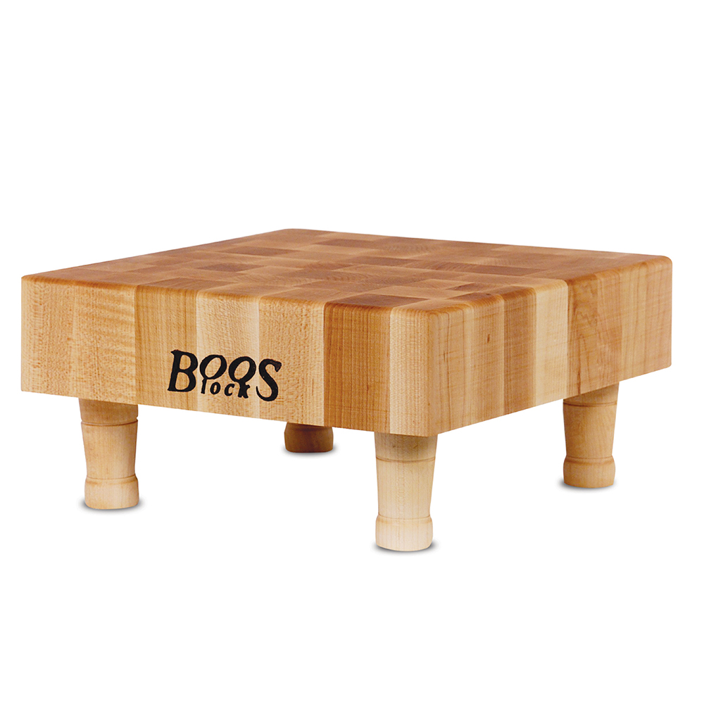 Maple MCS1 Square End Grain Chopping Block with Feet 3" Thick (MC Series)