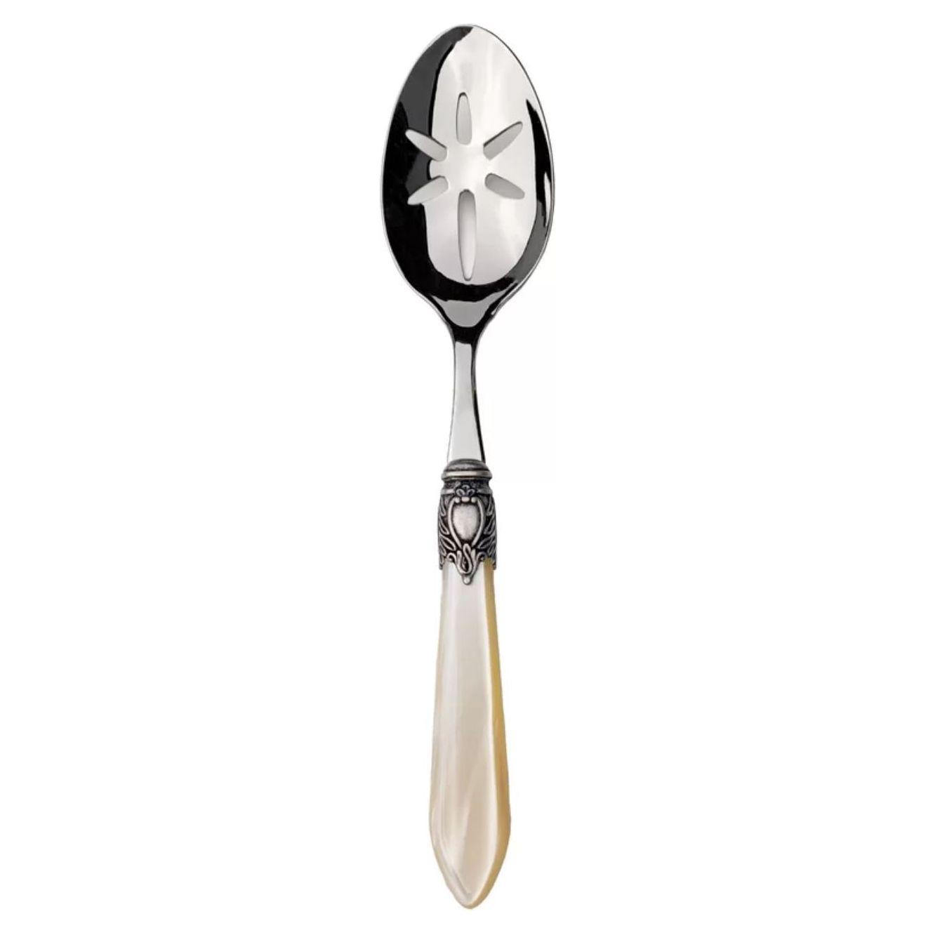 Oxford Slotted Serving Spoon Ivory