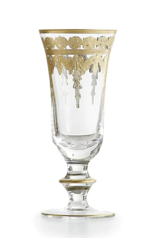 Vetro Gold Flute Glass