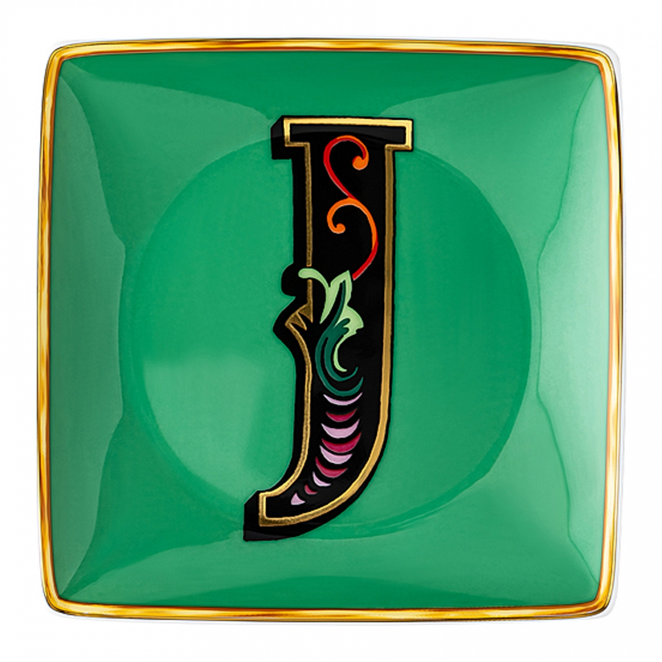 Versace Holiday Alphabet Canape Dish - 4 3/4"