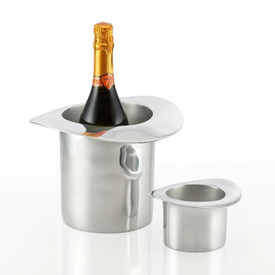 Top Hat Champagne Bucket - Silver