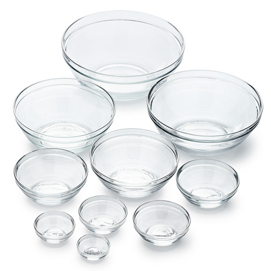 Le Gigogne - Stackable Clear Bowls Set ,  10-Piece Set