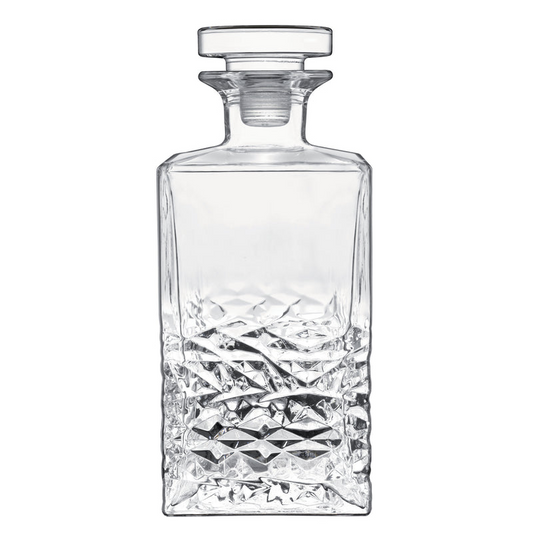 Mixology Textures Decanter with Solid Glass Stopper