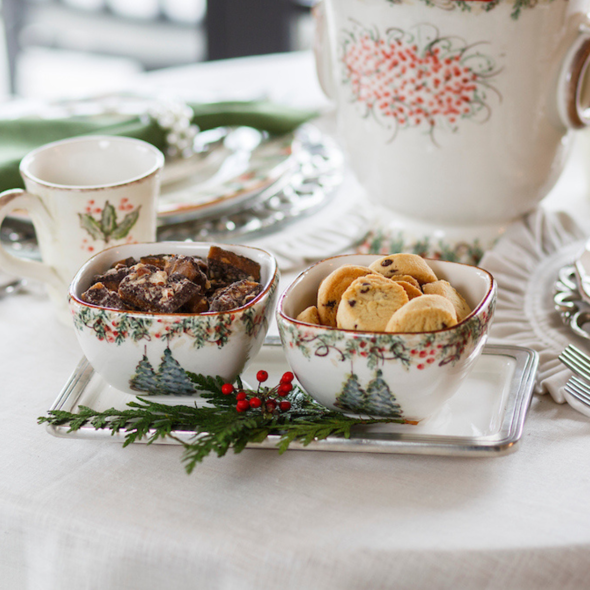 Natale Square Bowl - Christmas