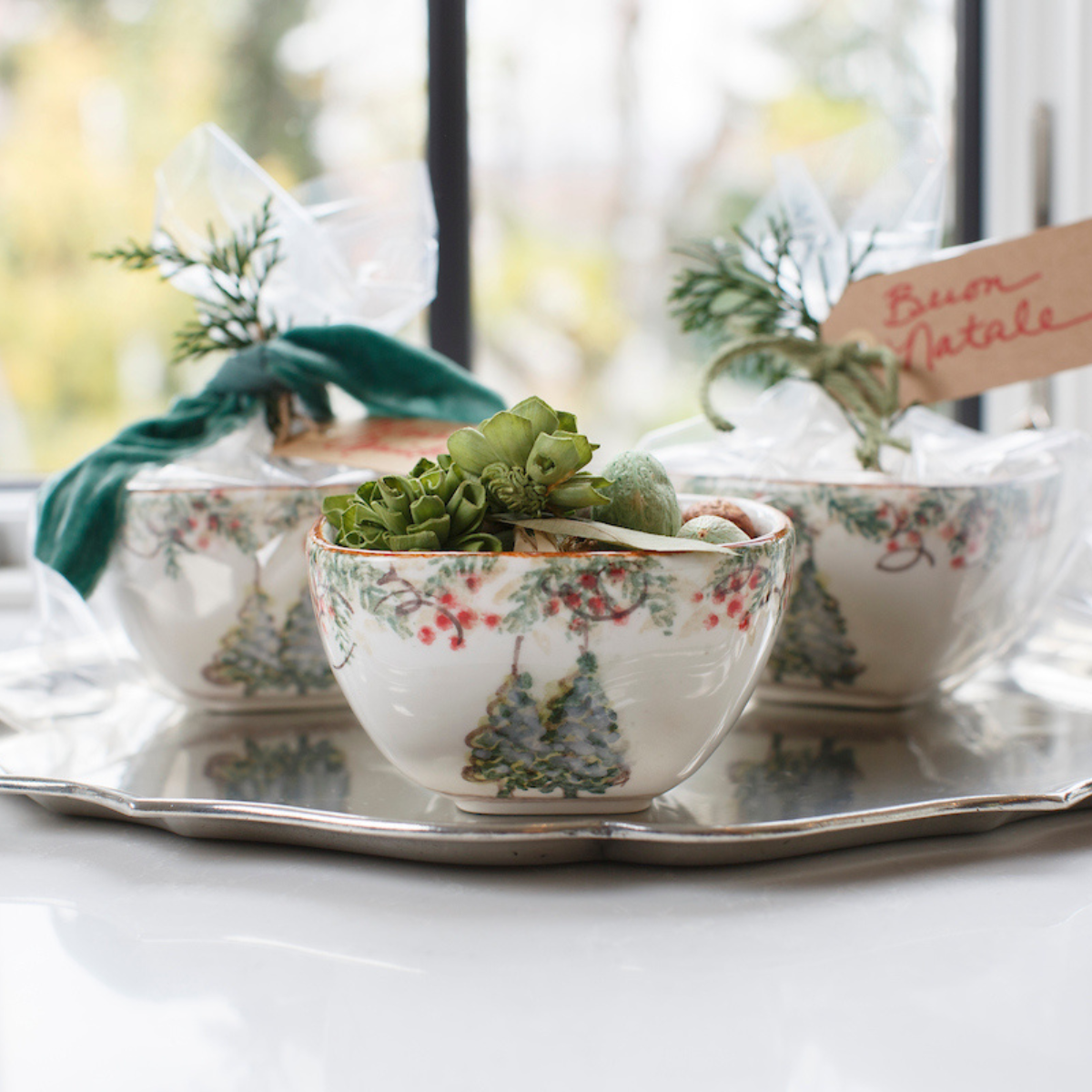 Natale Square Bowl - Christmas