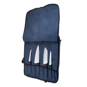 Preservation 8 Pocket Heather Navy Knife Roll