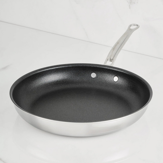 Probond Luxe Polished Clad Stainless Steel Skillets with Titum Nonstick