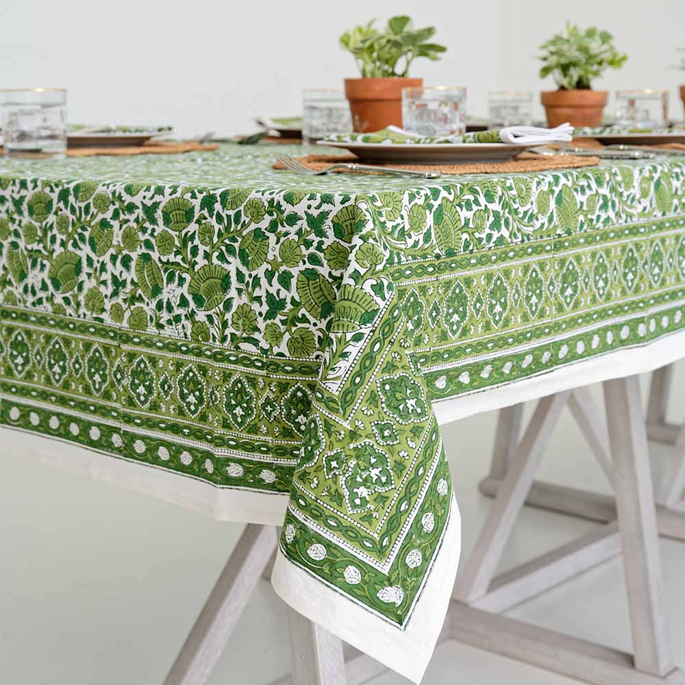 Jade Blossom Tablecloth