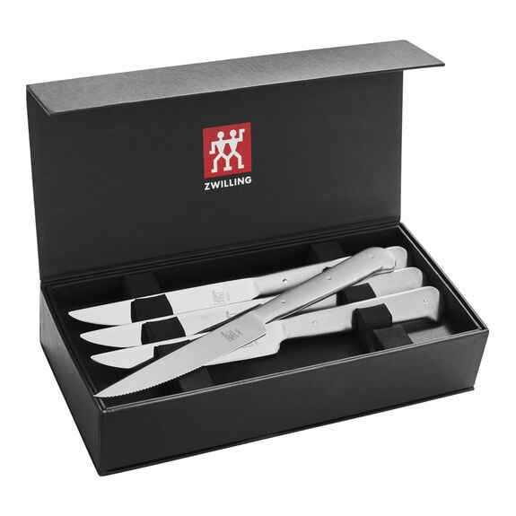 8-pc, Stainless Steel Porterhouse Steak Knife Set in Black Presentation Box